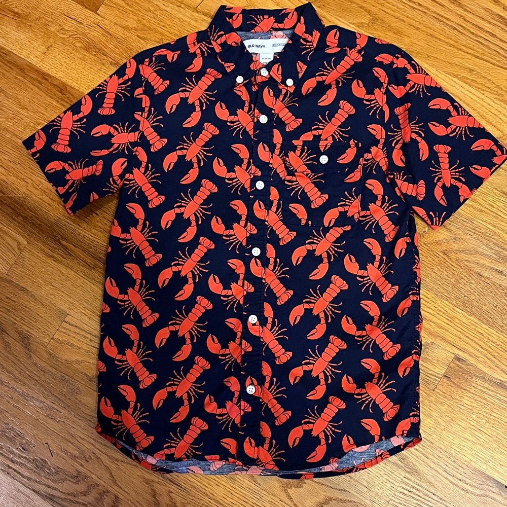 Old Navy Lobster Print Button Down